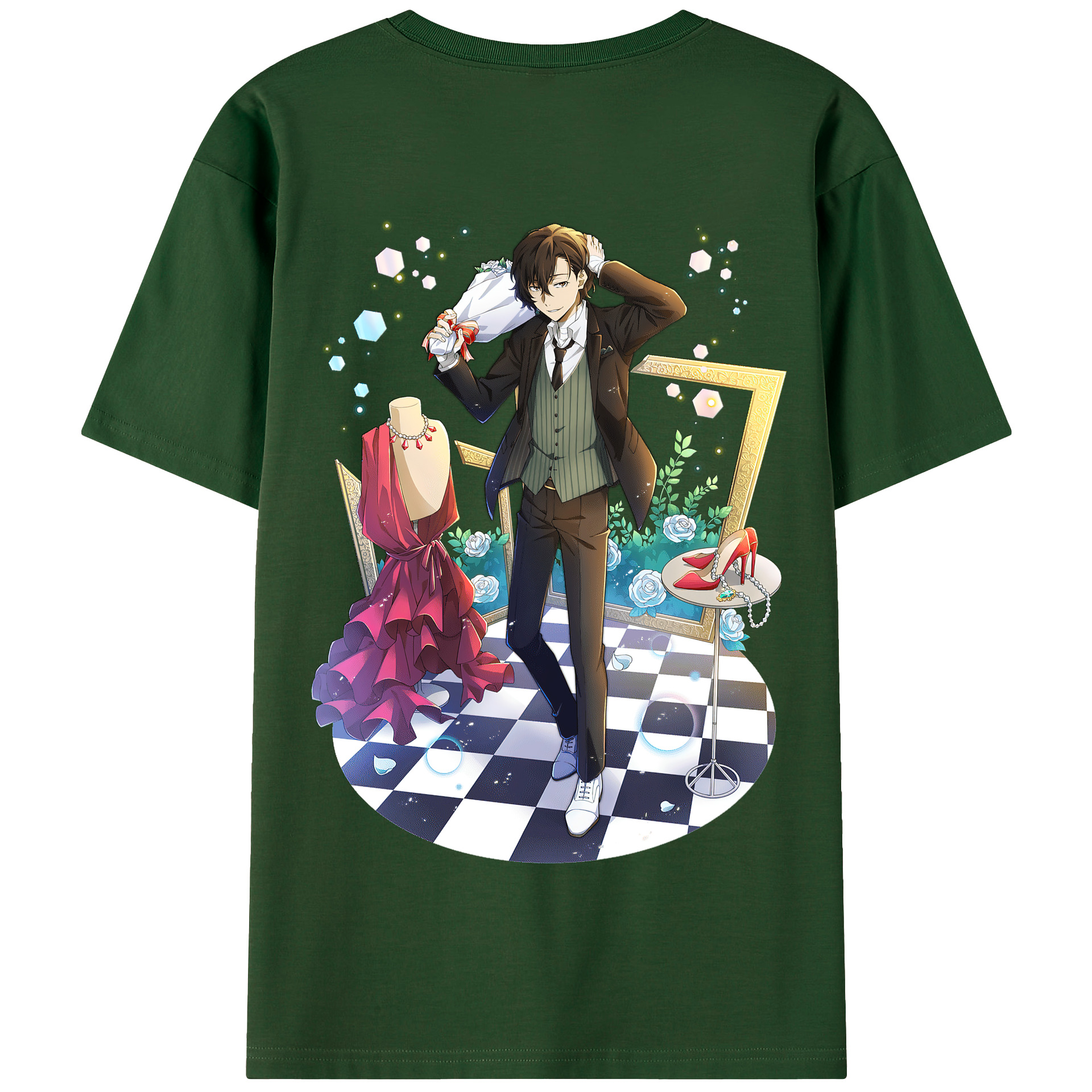 （画像用） 文豪ストレイドッグス Bungo Stray Dogs 綿100％半袖Tシャツ（背面プリント）